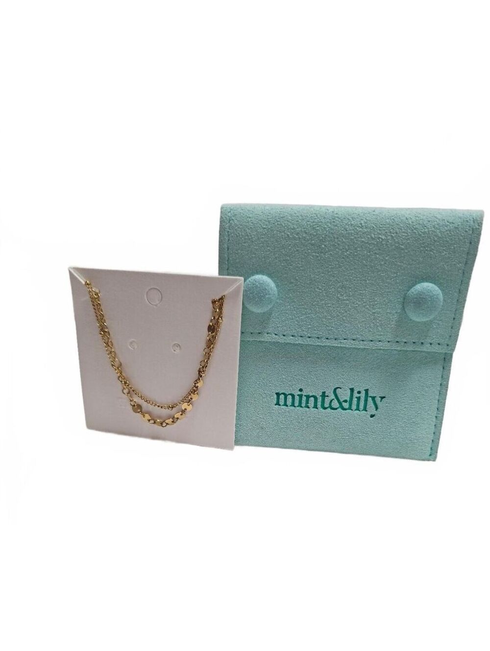 Mint & Lily Gold Layered Chain Bracelet – 7 Inch, Never Used, 3g Weight